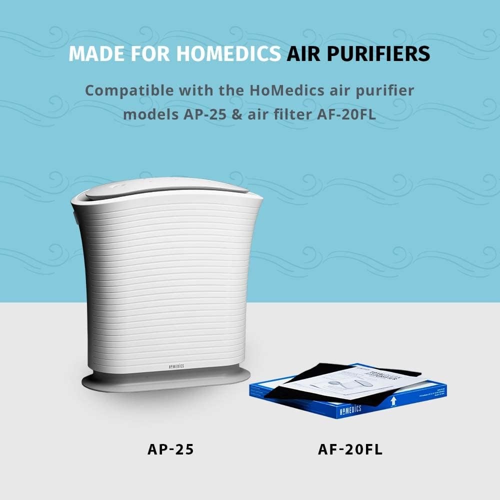image:imageHomedics TotalClean Replacement Odor Filter Works with Homedics AP25 Air Purifier amp AF20FL Air Filter Prefilter Reduces Household OdorsAF25