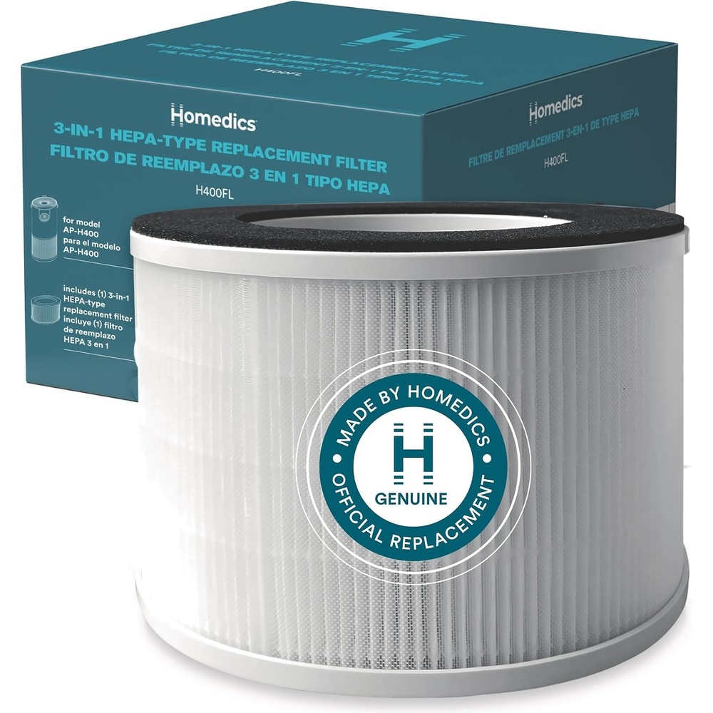 image:imageHomedics 2in1 Air Purifier amp Evaporative Humidifier for Large Rooms  HEPA Air Cleaner Filtered Humidification Digital Air Quality Sensor Auto Mode Tower Design for Home No Visible MistFilter Replacement