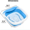 image:imageHoMedics Compact Pro Spa Collapsible Footbath with Heat Maintenance Vibration Massage ACUNode Surface Improves Circulation Soothe Tired Muscles Tub for Easy Storage Blue and White