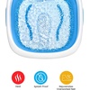 image:imageHoMedics Compact Pro Spa Collapsible Footbath with Heat Maintenance Vibration Massage ACUNode Surface Improves Circulation Soothe Tired Muscles Tub for Easy Storage Blue and White