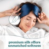 image:imageHomedics 100 Silk Sleep Mask Mulberry Silk Total Blackout Nonslip Grip Adjustable Strap for Custom Fit Hand Washable Comfortable for Travel amp Home  Midnight BlueMidnight