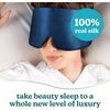 image:imageHomedics 100 Silk Sleep Mask Mulberry Silk Total Blackout Nonslip Grip Adjustable Strap for Custom Fit Hand Washable Comfortable for Travel amp Home  Midnight BlueMidnight