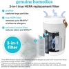image:imageHomedics 3in1 True HEPA Replacement Filter Air Purifier Filter  Activated Carbon Filter Dust Remover Air Cleaner Remove Household Odors Remove Pet Odors72 x 72 x 63