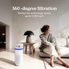 image:imageHomedics 5in1 UVC Air Purifier  360Degree HEPA Filter for 1593 Sq Ft  Extra Large Air Purifiers for Bedroom and Home Essential Oil Pads BuiltIn Timer 5 Speed Settings for Large Rooms WhiteWhite
