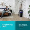 image:imageHomedics 5in1 UVC Air Purifier  360Degree HEPA Filter for 1593 Sq Ft  Extra Large Air Purifiers for Bedroom and Home Essential Oil Pads BuiltIn Timer 5 Speed Settings for Large Rooms WhiteBlack