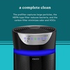 image:imageHomedics 5in1 UVC Air Purifier  360Degree HEPA Filter for 1593 Sq Ft  Extra Large Air Purifiers for Bedroom and Home Essential Oil Pads BuiltIn Timer 5 Speed Settings for Large Rooms WhiteBlack