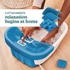 image:imageHomedics Bubble Bliss Deluxe Footbath Gift Set Maintain Heat Foot Spa  Invigorating Bubbles 3 Massage Attachments Pumice Stone Moisturizing Heel Socks amp Splash Guard for Ultimate RelaxationBlue