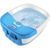 image:imageHomedics Bubble Bliss Deluxe Footbath Gift Set Maintain Heat Foot Spa  Invigorating Bubbles 3 Massage Attachments Pumice Stone Moisturizing Heel Socks amp Splash Guard for Ultimate RelaxationBlue