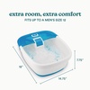 image:imageHomedics Bubble Bliss Deluxe Footbath Gift Set Maintain Heat Foot Spa  Invigorating Bubbles 3 Massage Attachments Pumice Stone Moisturizing Heel Socks amp Splash Guard for Ultimate RelaxationBlue