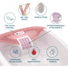 image:imageHomedics Bubble Bliss Deluxe Footbath Gift Set Maintain Heat Foot Spa  Invigorating Bubbles 3 Massage Attachments Pumice Stone Moisturizing Heel Socks amp Splash Guard for Ultimate RelaxationPink