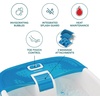 image:imageHomedics Bubble Bliss Deluxe Footbath Gift Set Maintain Heat Foot Spa  Invigorating Bubbles 3 Massage Attachments Pumice Stone Moisturizing Heel Socks amp Splash Guard for Ultimate RelaxationBlue
