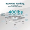 image:imageHomedics Digital Bathroom Scale MotionSensing Ambient Center Illumination  Sleek Tempered Glass HighPrecision Weight Measurement Up to 400 lbs Sustainable Design WhiteWhite