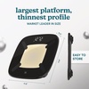 image:imageHomedics Digital Bathroom Scale MotionSensing Ambient Center Illumination  Sleek Tempered Glass HighPrecision Weight Measurement Up to 400 lbs Sustainable Design WhiteBlack