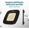image:imageHomedics Digital Bathroom Scale MotionSensing Ambient Center Illumination  Sleek Tempered Glass HighPrecision Weight Measurement Up to 400 lbs Sustainable Design WhiteBlack