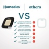 image:imageHomedics Digital Bathroom Scale MotionSensing Ambient Center Illumination  Sleek Tempered Glass HighPrecision Weight Measurement Up to 400 lbs Sustainable Design WhiteBlack