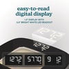 image:imageHomedics Digital Bathroom Scale MotionSensing Ambient Center Illumination  Sleek Tempered Glass HighPrecision Weight Measurement Up to 400 lbs Sustainable Design WhiteBlack