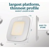 image:imageHomedics Digital Bathroom Scale MotionSensing Ambient Center Illumination  Sleek Tempered Glass HighPrecision Weight Measurement Up to 400 lbs Sustainable Design WhiteWhite