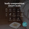 image:imageHomedics Digital Bathroom Scale MotionSensing Ambient Center Illumination  Sleek Tempered Glass HighPrecision Weight Measurement Up to 400 lbs Sustainable Design WhiteWhite