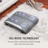 image:imageHomedics Gentle Touch Gel Shiatsu Foot Massager Heat Therapy Electric DeepKneading Shiatsu GelNode Massage with 6 Nodes ToeTouch Controls for All Feet Sizes Foot Pain Relief Plantar Fasciitis