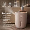 image:imageHomedics Natura Ultrasonic Warm Cool Mist Humidifier 13Gal  Large Rooms 60Hr Runtime Plant Holder Programmable Humidity Auto Shutoff Small Pot CompatiblePlant Not Included
