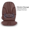 image:imageHomedics Portable Back Massage Cushion Heated Vibrating Pad MultiSpeed Soft Fabric Lumbar amp Shoulder Kneading Beige