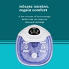 image:imageHomedics SaltNSoak Footbath with Heat Boost and Soaking Salt Starter Kit  4 Soothing Massage Rollers ToeTouch Controls Splash Guard Bubble Vibration Massage Bath Salt Dispenser LED Display