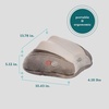 image:imageHomedics Shiatsu Back Massager with Heat 3D Deep Tissue Massage Pillow  for Neck amp Shoulders Electric Kneading Lumbar Massager Cushion for Upper amp Lower Back Pain Relief Portable Office TravelBrown