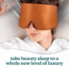 image:imageHomedics Silk Sleep Mask Luxurious Soft Silk Total Blackout Nonslip Grip Adjustable Strap for Custom Fit Hand Washable Comfortable for Travel amp Home  SunsetSunset