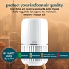 image:imageHomedics Smart Air Purifier 4in1 Tower for Large Rooms Up To 1570 sq ft  True HEPA Filtration UVC Technology Activated Carbon Odor Filter Reduces Bacteria Virus VOCs WiFi and Voice Control