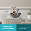 image:imageHomedics Tabletop Water Fountain 3 Tier Indoor Waterfall Fountain  with Natural River Rocks Quiet Pump for Relaxation Zen Home amp Office Desk Dcor AA Battery PoweredSilver Springs