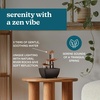 image:imageHomedics Tabletop Water Fountain 3 Tier Indoor Waterfall Fountain  with Natural River Rocks Quiet Pump for Relaxation Zen Home amp Office Desk Dcor AA Battery PoweredGolden Dew