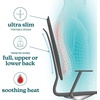 image:imageHomedics Ultra Slim Shiatsu Massage Cushion with Heat  Full Back Coverage  Deep Kneading Massage 3 Zone Control UpperLowerFull Soothing Heat Slim Profile Portable Design Fits Most Chairs