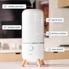image:imageHomedics Ultrasonic Humidifier Bedrooms and Home Offices 097Gallon Tank  45Hour Runtime Visible UltraQuiet Cool Mist Aromatherapy Demineralization Cartridge NightLight AutoOff PlatinumWhite