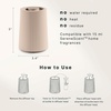 image:imageHomedics Waterless Essential Oil Diffuser with 15ml Vanilla Cedarwood Oil  SereneScent Cordless Cold Air Scent Diffuser Starter Kit with Ambient Light Studio 671 TerracottaBeige