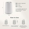 image:imageHomedics Waterless Essential Oil Diffuser with 15ml Vanilla Cedarwood Oil  SereneScent Cordless Cold Air Scent Diffuser Starter Kit with Ambient Light Studio 671 TerracottaWhite