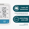 image:imageHomedics XL Cuff Arm Blood Pressure Monitor 200XL Series 1722 Cuff  Smart Measure Technology Irregular Heartbeat amp Motion Detector Large DisplayExtra Large