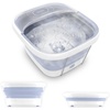 image:imageHomedics Collapsible Foot Spa with Heat Bubbles amp Vibration Massage  Foot Bath Safe for Bath Salts Portable Pedicure Spa Deep Soak Basin Adjustable Temperature Easy Storage