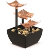 image:imageHomedics Tabletop Water Fountain 3 Tier Indoor Waterfall Fountain  with Natural River Rocks Quiet Pump for Relaxation Zen Home amp Office Desk Dcor AA Battery PoweredGolden Dew