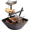 image:imageHomedics Tabletop Water Fountain 3 Tier Indoor Waterfall Fountain  with Natural River Rocks Quiet Pump for Relaxation Zen Home amp Office Desk Dcor AA Battery PoweredSilver Springs