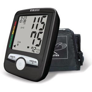 image:imageHoMedics Upper Arm Blood Pressure Monitor Automatic BP Monitor with Easy OneTouch Operation Stores up to 180 Readings 90 Per User Includes One Blood Pressure Cuff and 4 AAA 15v Batteries