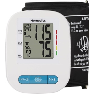 image:imageHomedics 500 Series Bluetooth Upper Arm Blood Pressure Monitor for Home Use  Voice Out Guide Smart Measure Irregular Heartbeat Detection 2 Users 120 Memories Each