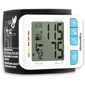 image:imageHomedics 700 Series Wrist Cuff Blood Pressure Monitor for Home Use  OneTouch Operation Accurate Results 2 Users with Bluetooth Wireless Technology to The Homedics Health App SmartWhite Smart
