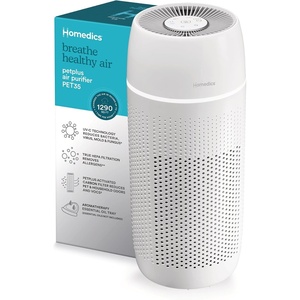 image:imageHomedics Air Purifier 5in1 HEPAType Filtration 853 Sq Ft  UVC Technology and Carbon Odor Filter 4 Speeds Essential Oil Aromatherapy Tray for Medium RoomsLarge