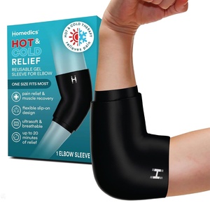 image:imageHomedics Hot and Cold Relief Gel Elbow Sleeve Heat or Ice Therapy  for Sore Elbows and Joints SoftTouch Stretch Fabric Contoured Hydrogel Design for Comfort and RelaxationElbow