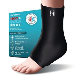 image:imageHomedics Hot and Cold Relief Gel Elbow Sleeve Heat or Ice Therapy  for Sore Elbows and Joints SoftTouch Stretch Fabric Contoured Hydrogel Design for Comfort and RelaxationAnkle