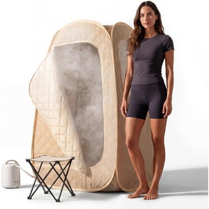 image:imageHomedics Portable Sauna  Collapsible Personal Steam Sauna  Stress Relief amp Muscle Relaxation Fast 1Min Setup Heats to 115F Up to 60 Min Session Compact Foldable Design