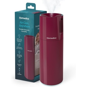 image:imageHomedics Portable Ultrasonic Humidifier USB Rechargeable Aromatherapy Cool Mist Humidifier with 77 oz EasyFill Tank Continuous amp Intermittent Mist 7Color Nightlight Auto Shutoff Green SageBurgandy