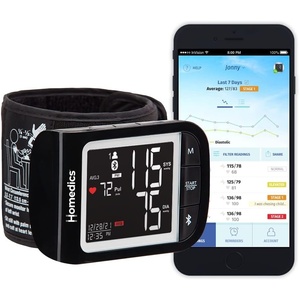 image:imageHomedics Premium Wrist Blood Pressure Monitor Clinically Proven Accurate  Wrist Positioning Guide AMPM Averaging Irregular Heartbeat Detector Smart Measure Inflation Technology