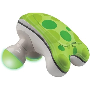 image:imageHomedics Ribbit Mini Handheld Massager Green Blue or Pink Color May Vary  Vibrating Electric Massager with Comfort Grip and LED Light Batteries Included Comes in variable colors1 Count Pack of 9