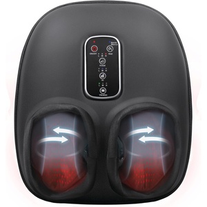 image:imageHomedics Shiatsu Foot Massager with Heat Air Compression amp Vibration  3 Intensity Levels ToeTouch Controls Removable Washable Inserts